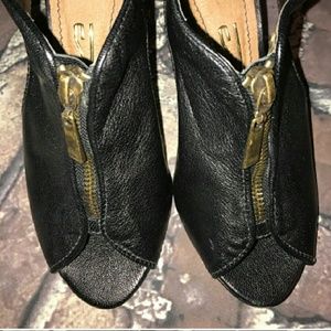 Petite peeptoe cut out booties